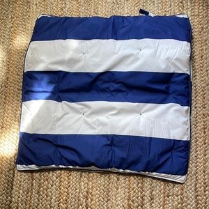 Pottery Barn Kids 25x25 blue & white striped pillow cover. Never used.
